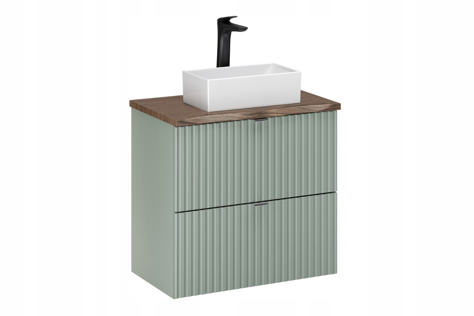 Sada nábytku Line Reed Green 60 cm s deskou, umyvadlem na desku Gaja a