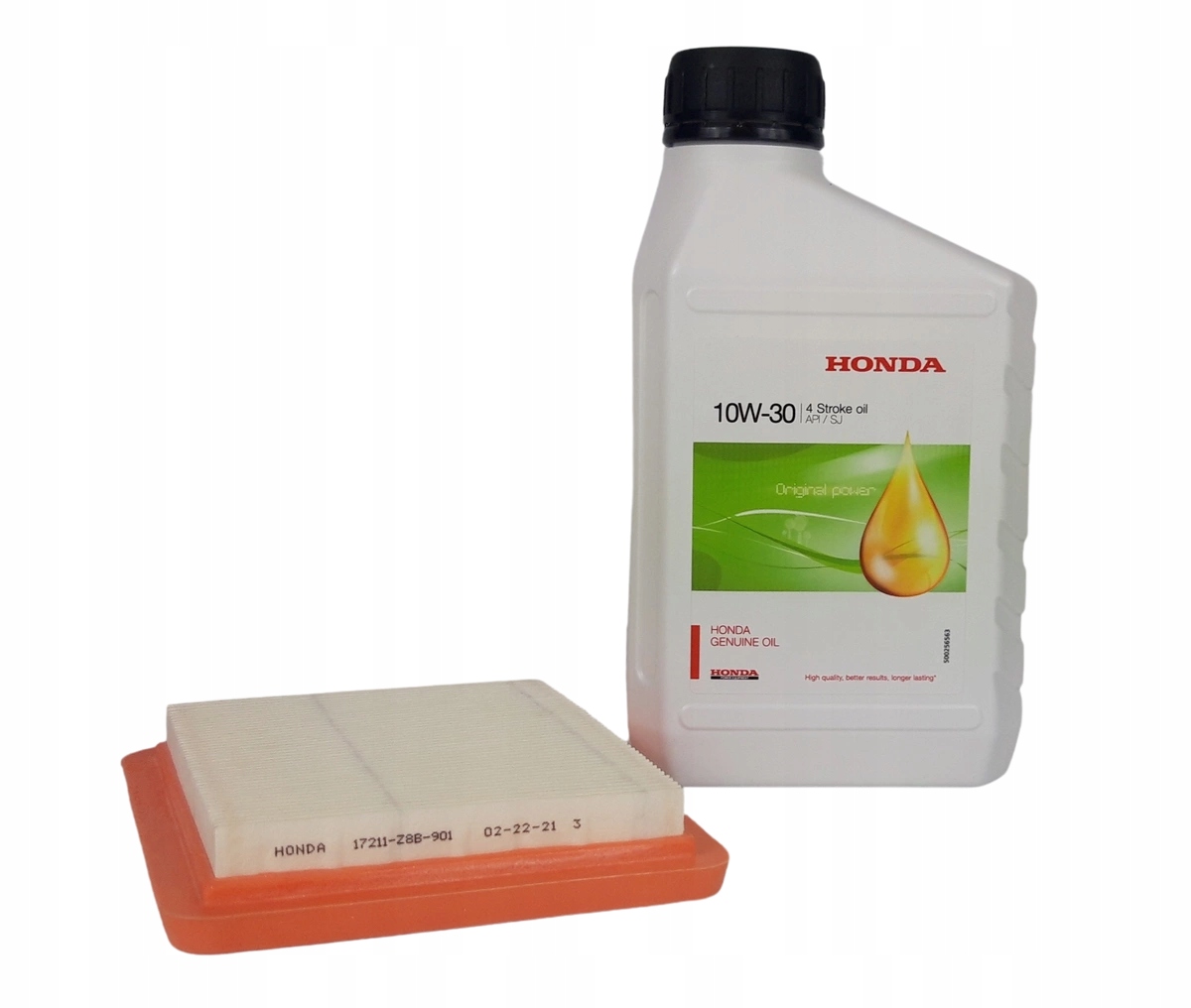 Oryginalny filtr powietrza, olej silnika Honda GCV 170 / GCV 200 - zestaw