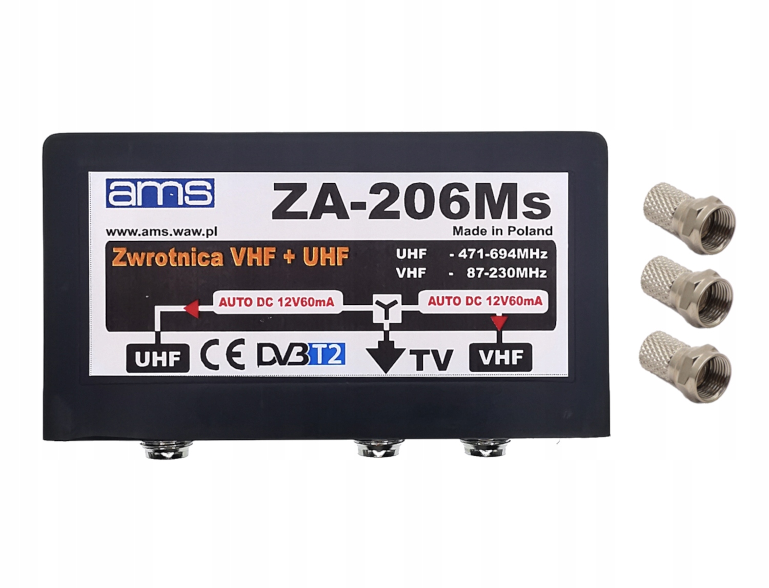 

Zwrotnica antenowa Ams ZA-206Ms Vhf/uhf MUX8 +zł