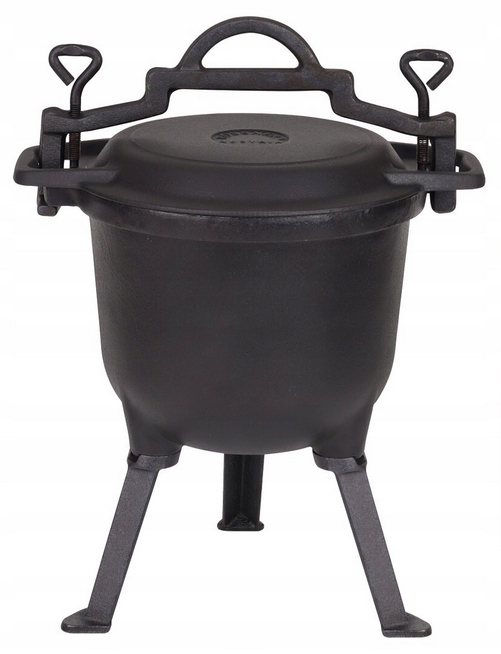 Kociołek Żeliwny 2w1 EMALIOWANY GARNEK z pokrywą grilową 11L MK206 GRATIS Producent Rossner