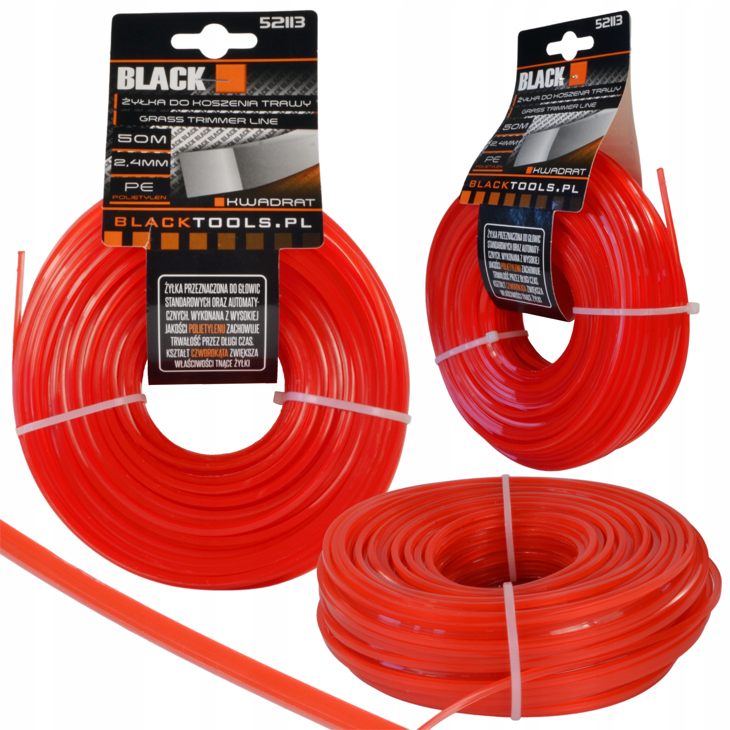 

Żyłka Tnąca Do Głowicy Kosy Spalinowej 2,4MM 50M