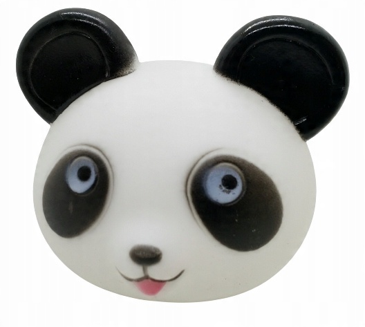 

gumowa piłka panda z piszczałką - wielkość 7 cm