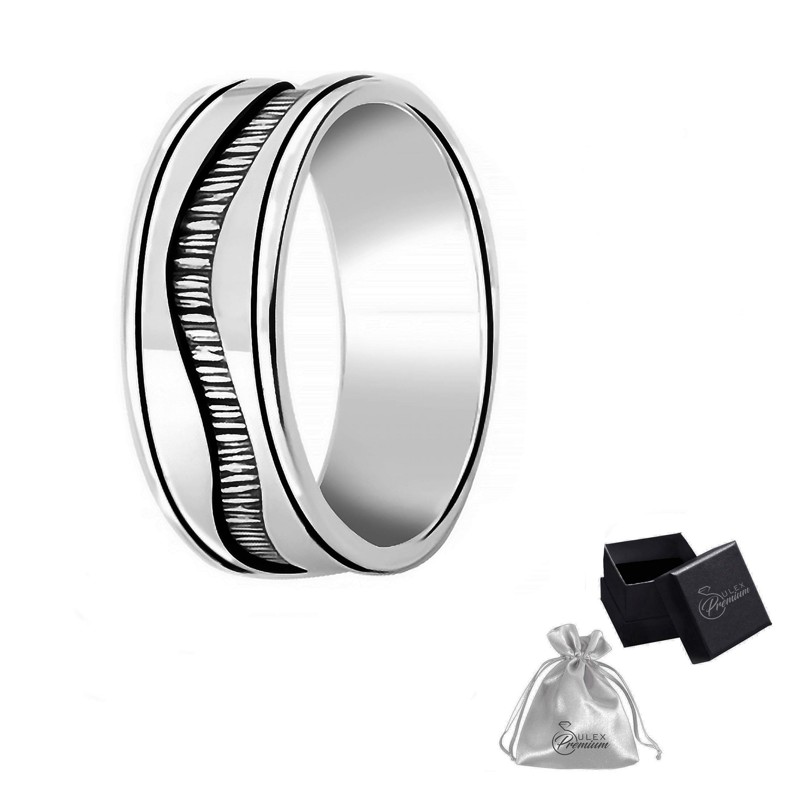 Stříbrný prsten ryzost 925 Prstýnek Leštěný Fala šířka 7 mm vel. 15