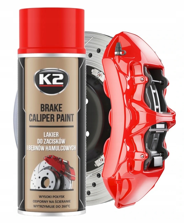 K2 Brake Caliper Farba Lakier Do Malowania Zacisków Hamulcowych Czerwony