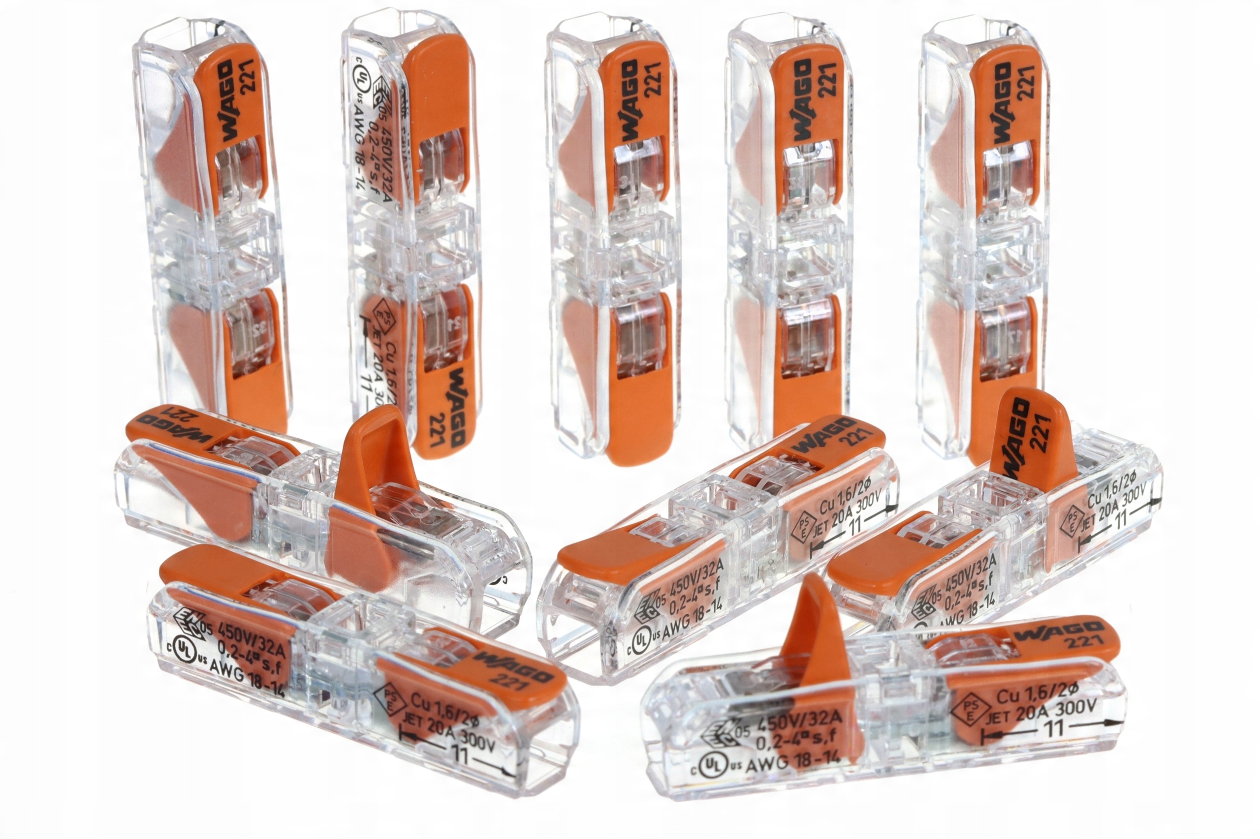 

Szybkozłączka Wago linka 2x4 mm² 2411 10 szt.