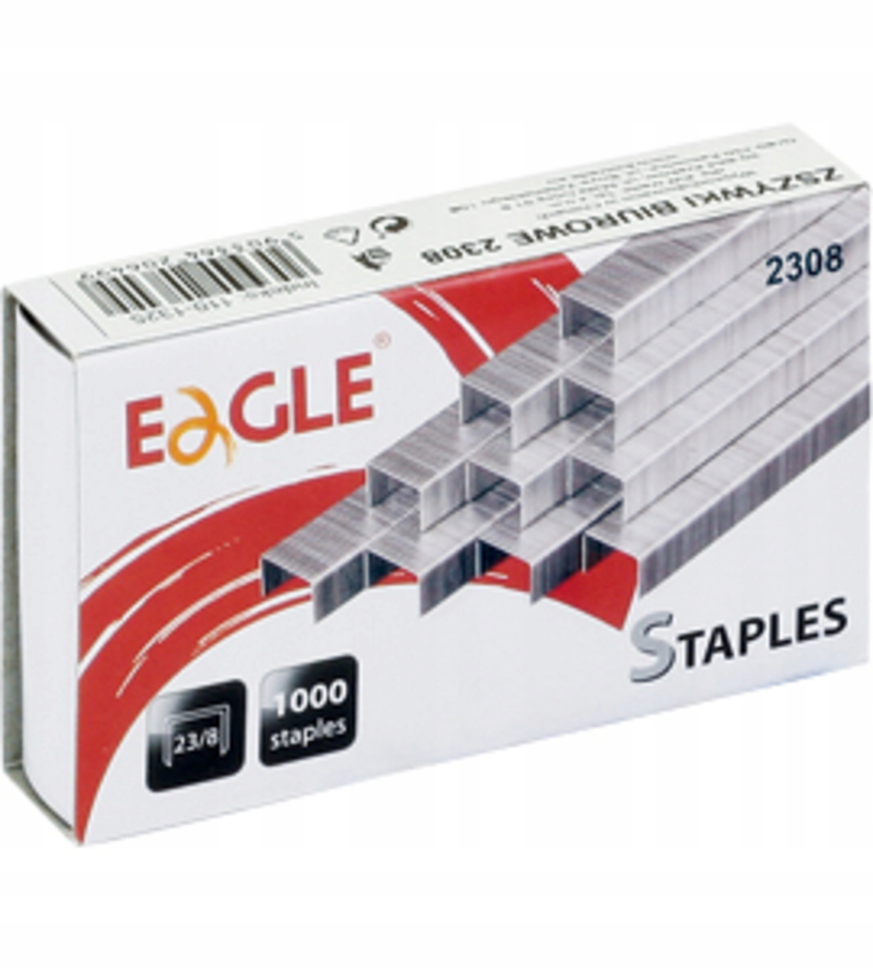 

Zszywki 23/8 do 40k stalowe mocne ostre Eagle