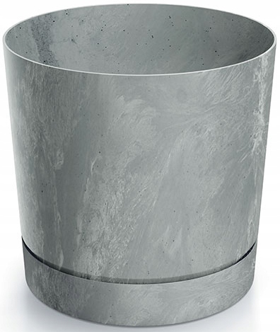 Doniczka okrągła Tubo P Beton Effect 240E z podstawką | Beton — 14