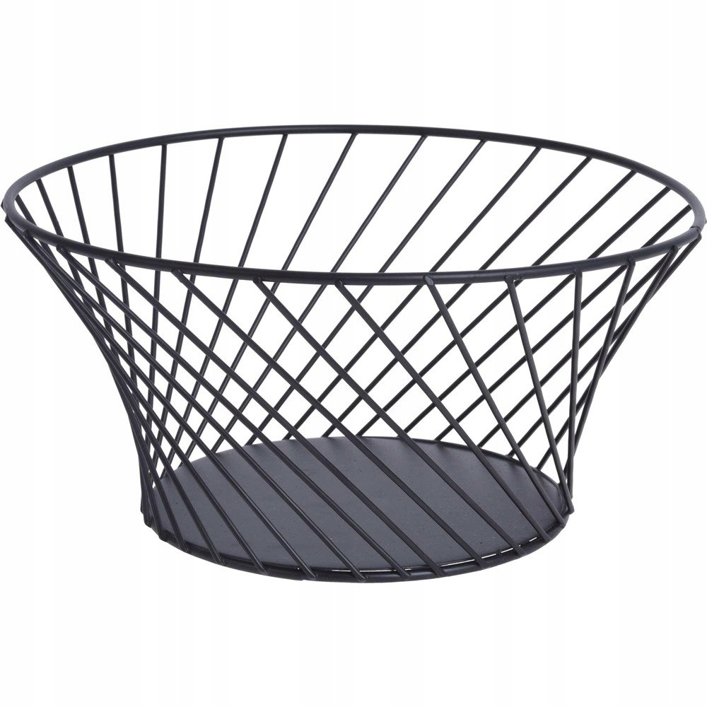

Kosz Na Owoce metalowy czarny koszyk kuchenny 26cm