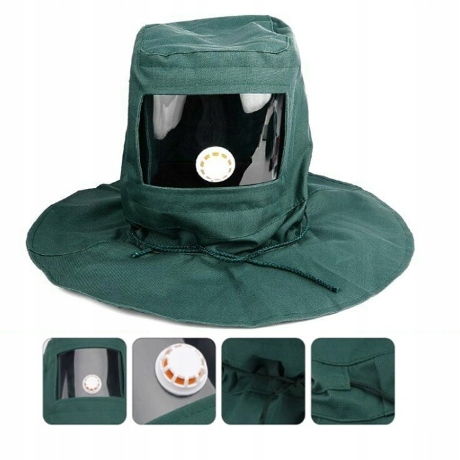 MASKA DO PIASKOWANIA Z KASKIEM HEŁM OCHRONNY Marka bez marki