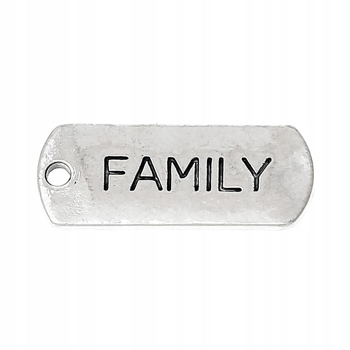 [30759] Zawieszka z napisem Family srebrna 2szt