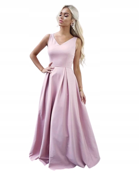 Lea Pudrová Dlouhá Šaty s Výstřihem svatba L