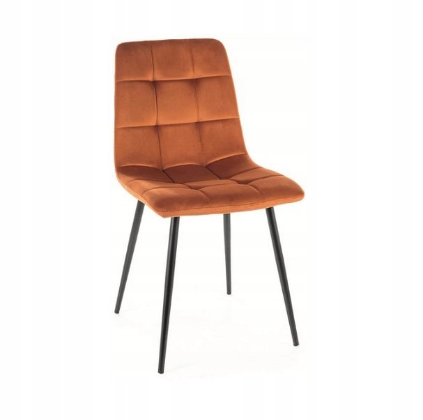 Čalúnená stolička Mila Velvet Signal Škorica v štýle loft