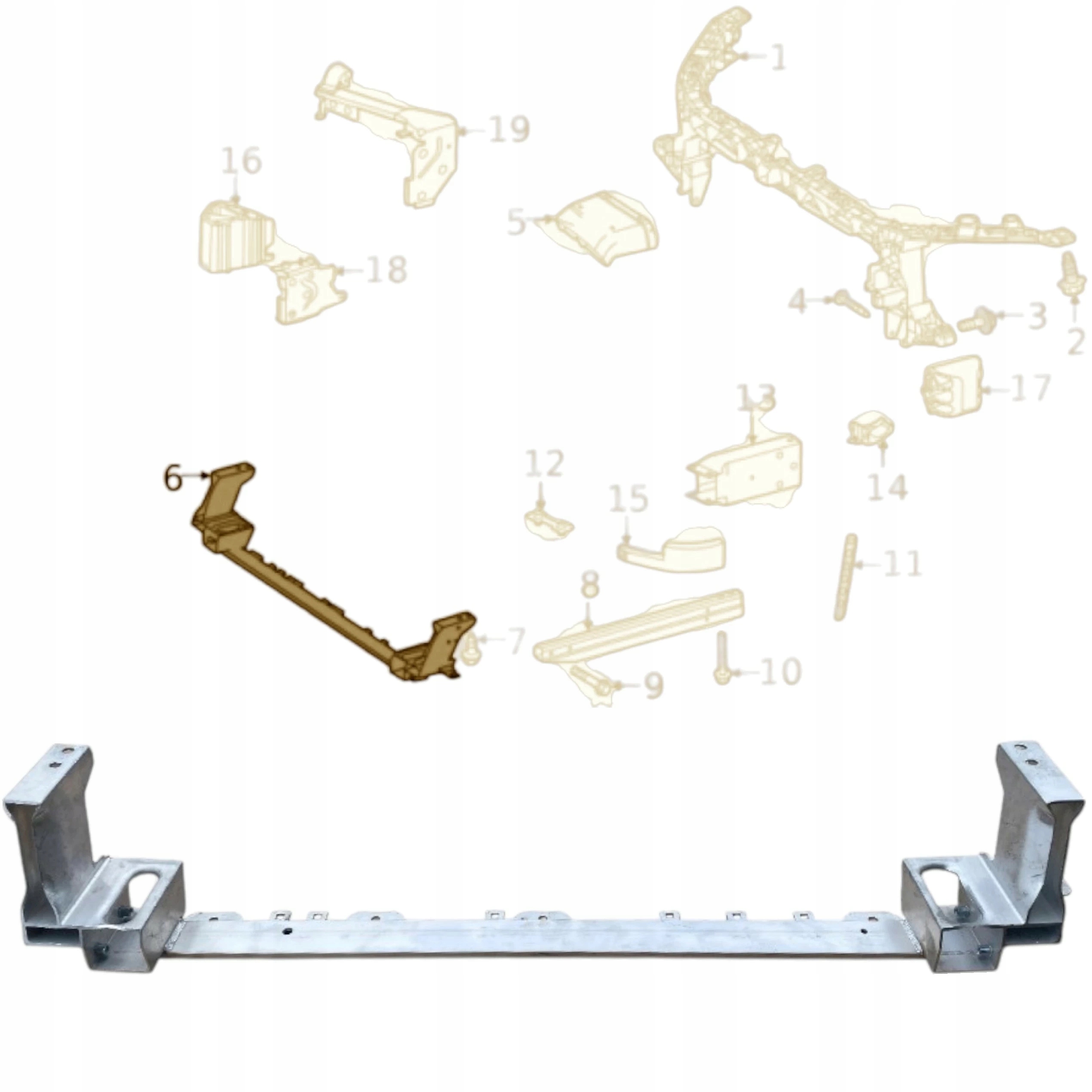 Nosník pod chladič zesílení Mercedes A-klasa W177 B-klasa W247 Cla W118