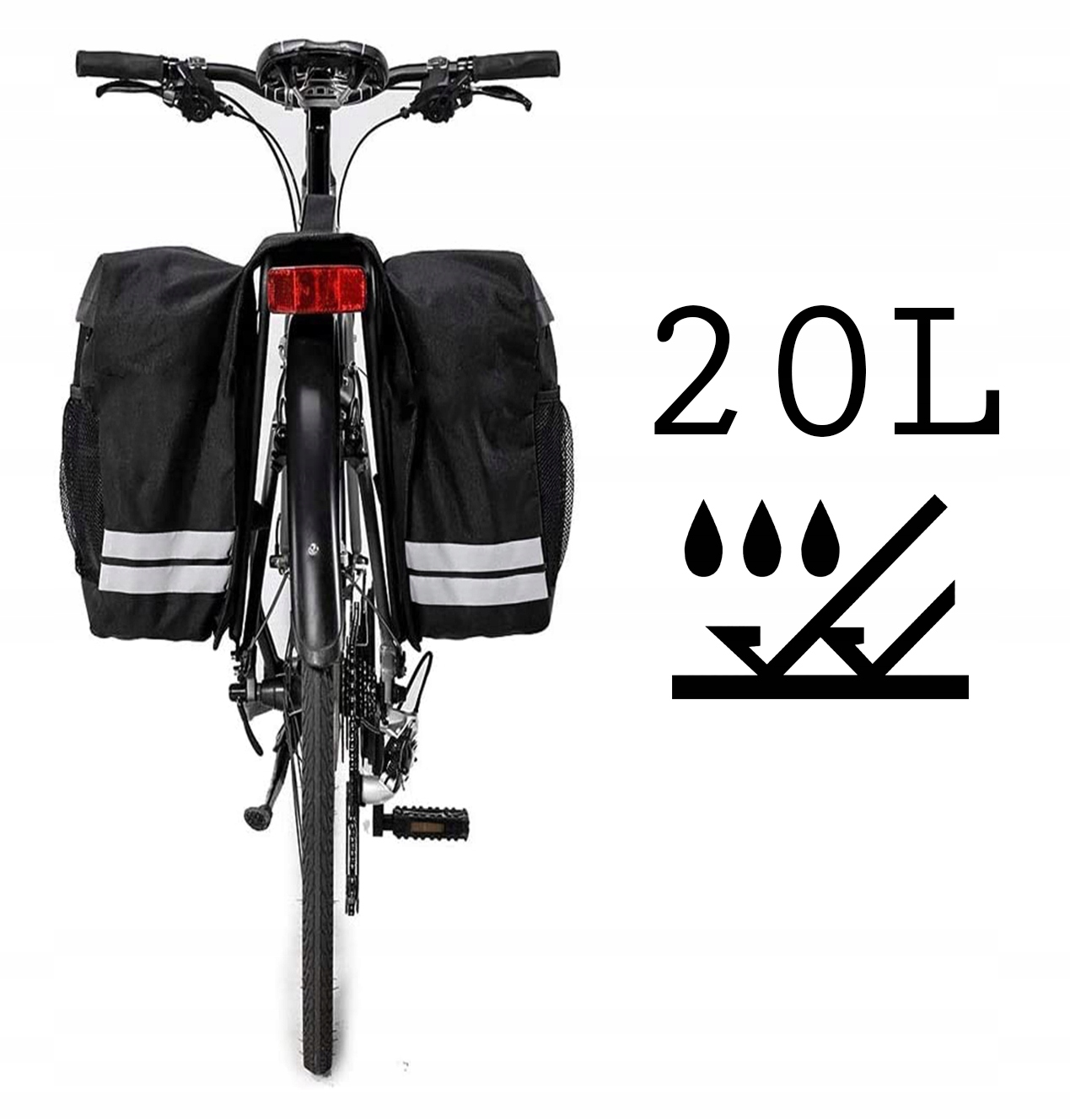 SAKWA Torba ROWEROWA TYLNA NA BAGAŻNIK WODOODPORNA 20L Stan opakowania oryginalne