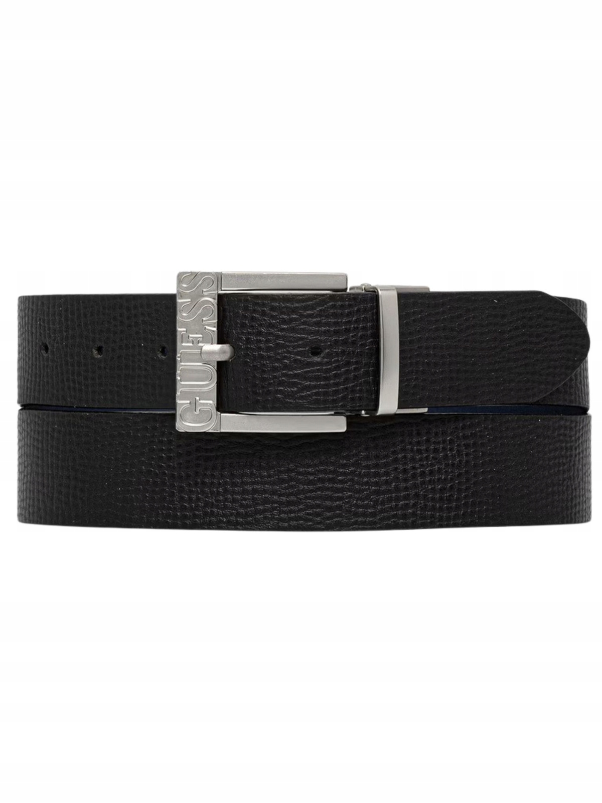 Kožený opasek Guess BM7860 P6135 Bla Černá Tmavě Modrá Pásek: L