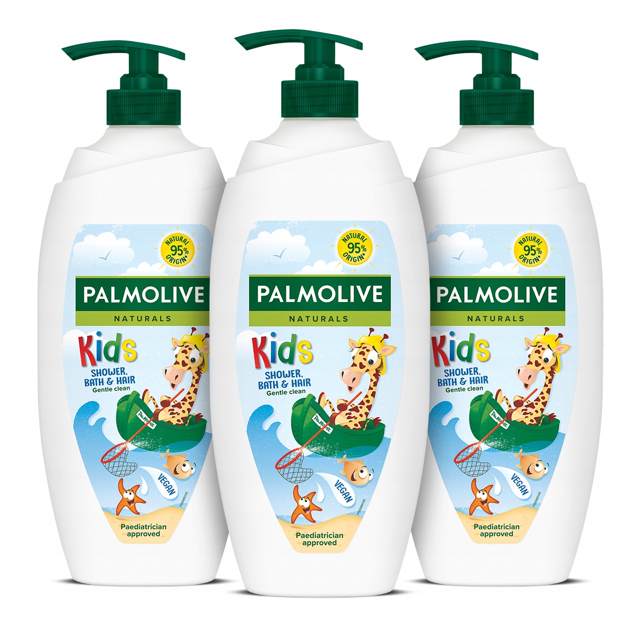 Palmolive żel i płyn do kąpieli dla dzieci 3x750ml