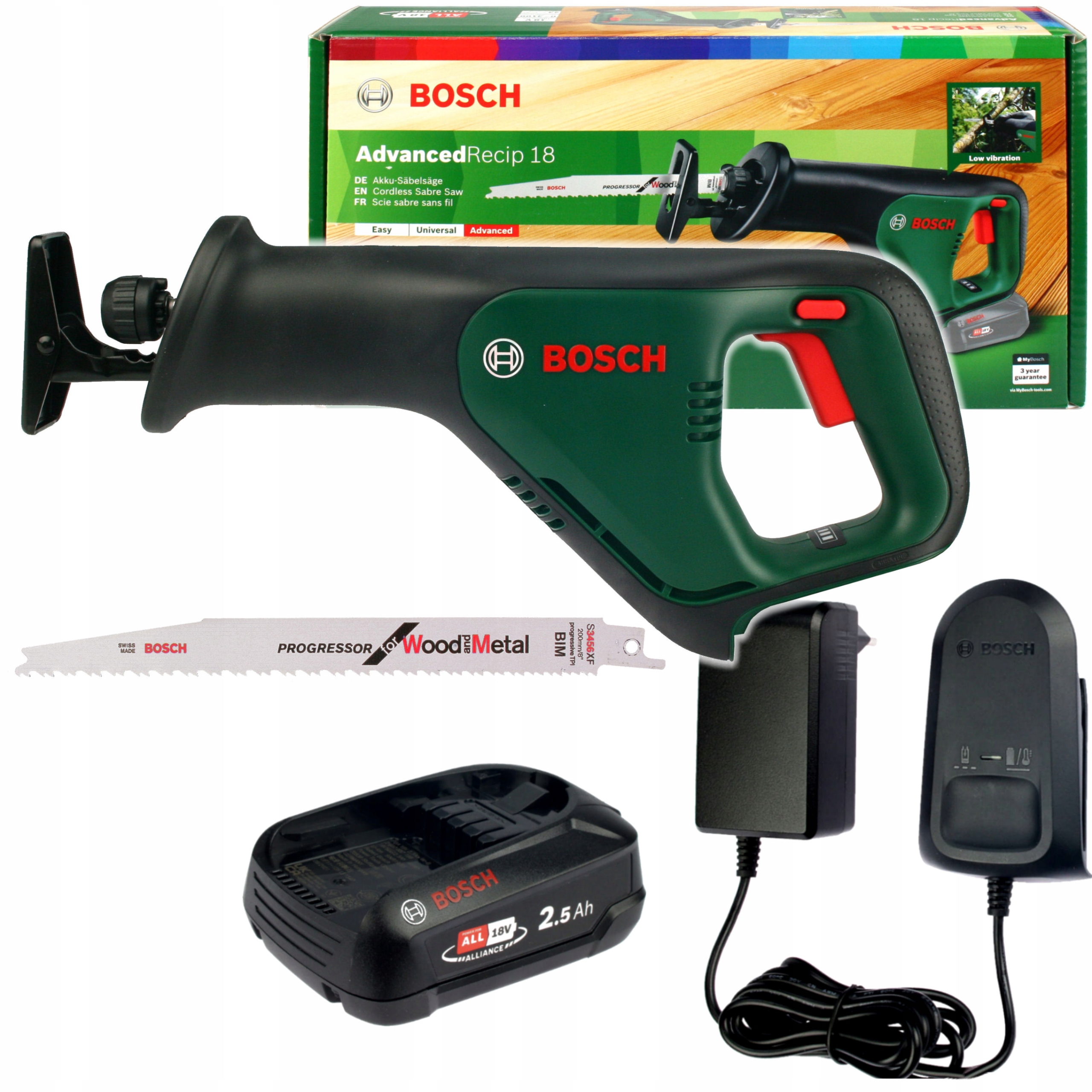

Piła Szablasta Advancedrecip 18 Bosch 1x2,5Ah