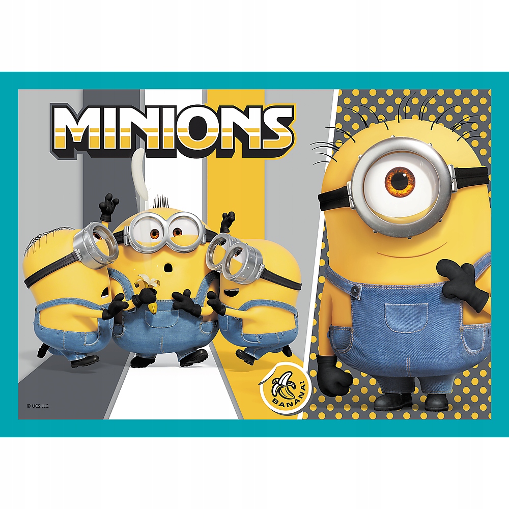 Puzzle 4w1 WESOŁY ŚWIAT MINIONKÓW 34339 Marka Trefl