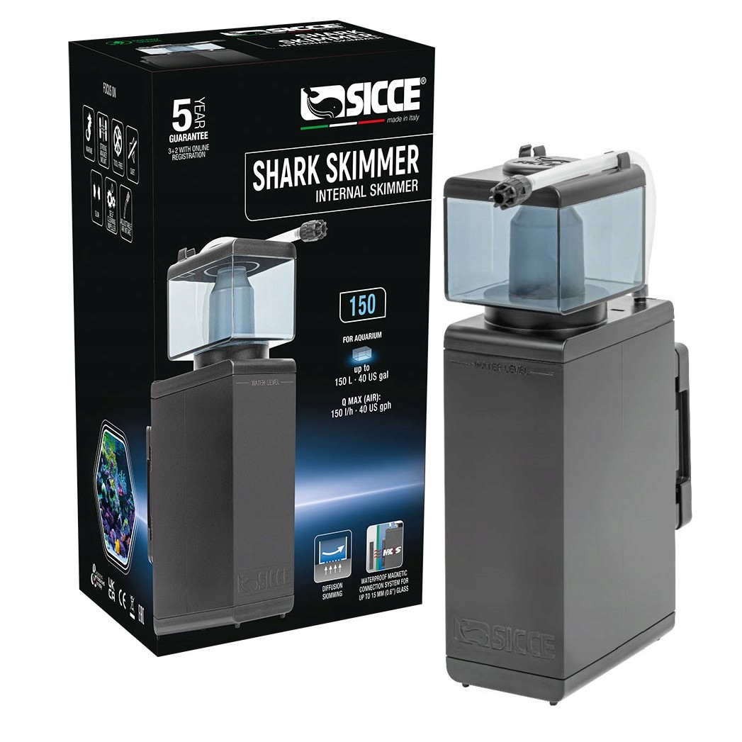 Sicce Shark Skimmer 150 – Odpěňovač bílkovin