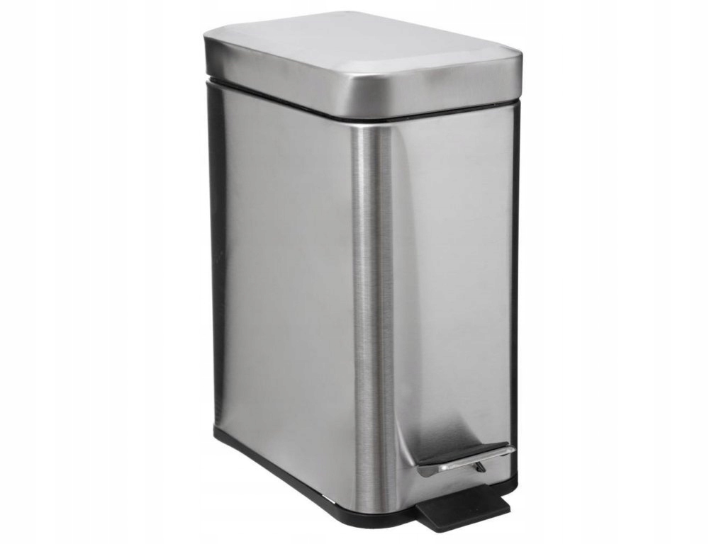 Levně Koš z nerezové oceli, 5 l, stříbrný