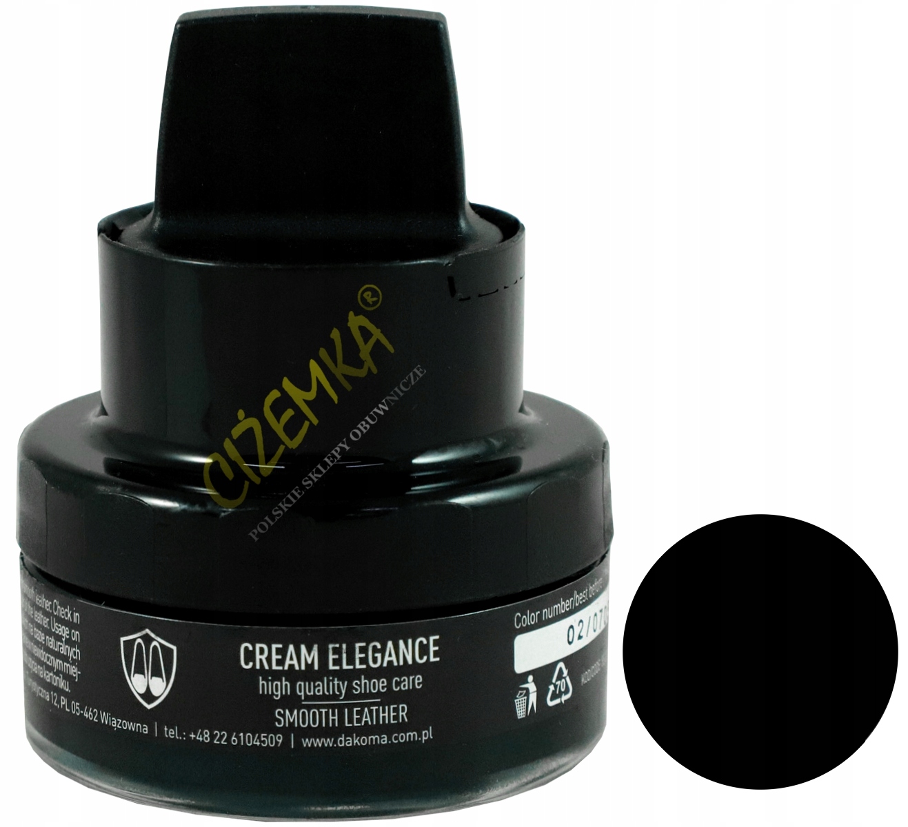 COCCINE CREAM ELEGANCE PASTA DO BUTÓW 02 CZARNY