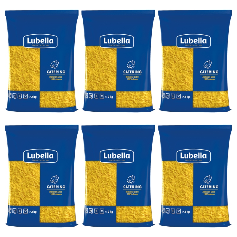 Lubella Catering Makaron Wstążka Cięta 2 kg X6