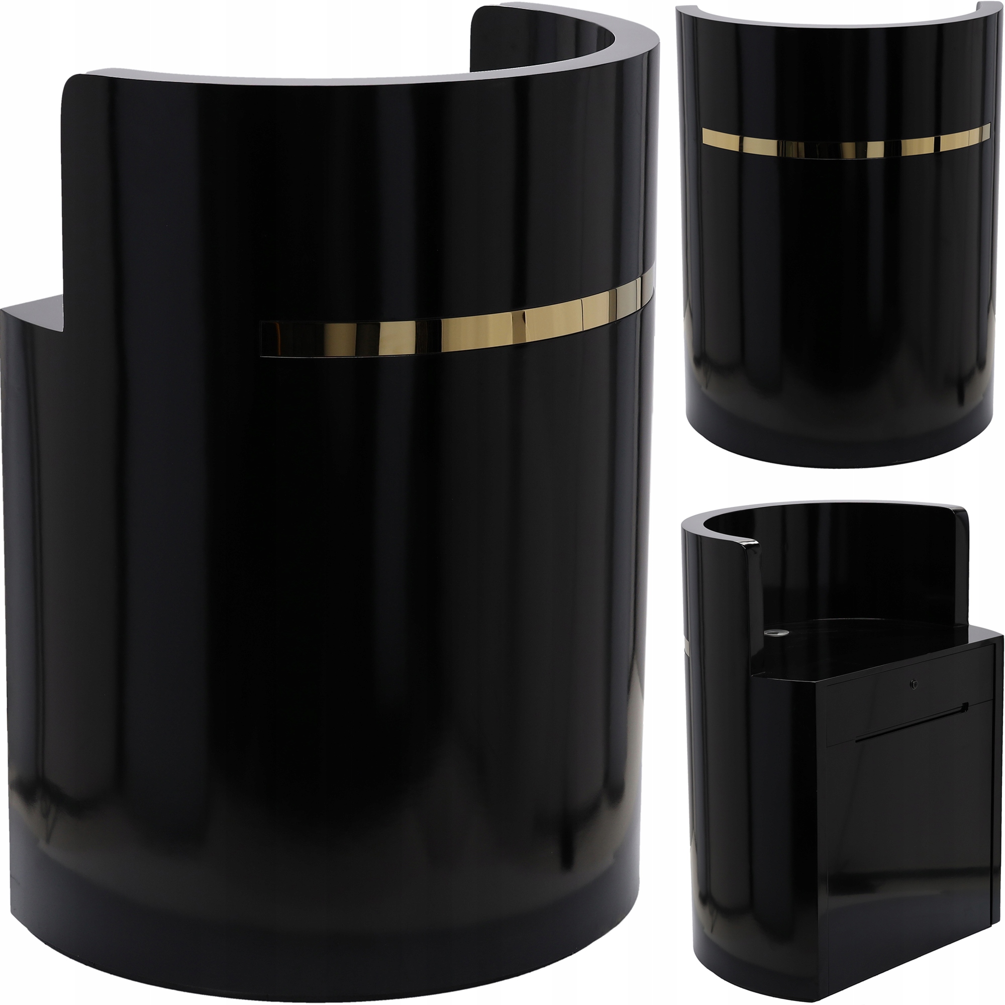 Kadeřnická recepce lakovaná Elia 80 cm kosmetická do Spa salonu