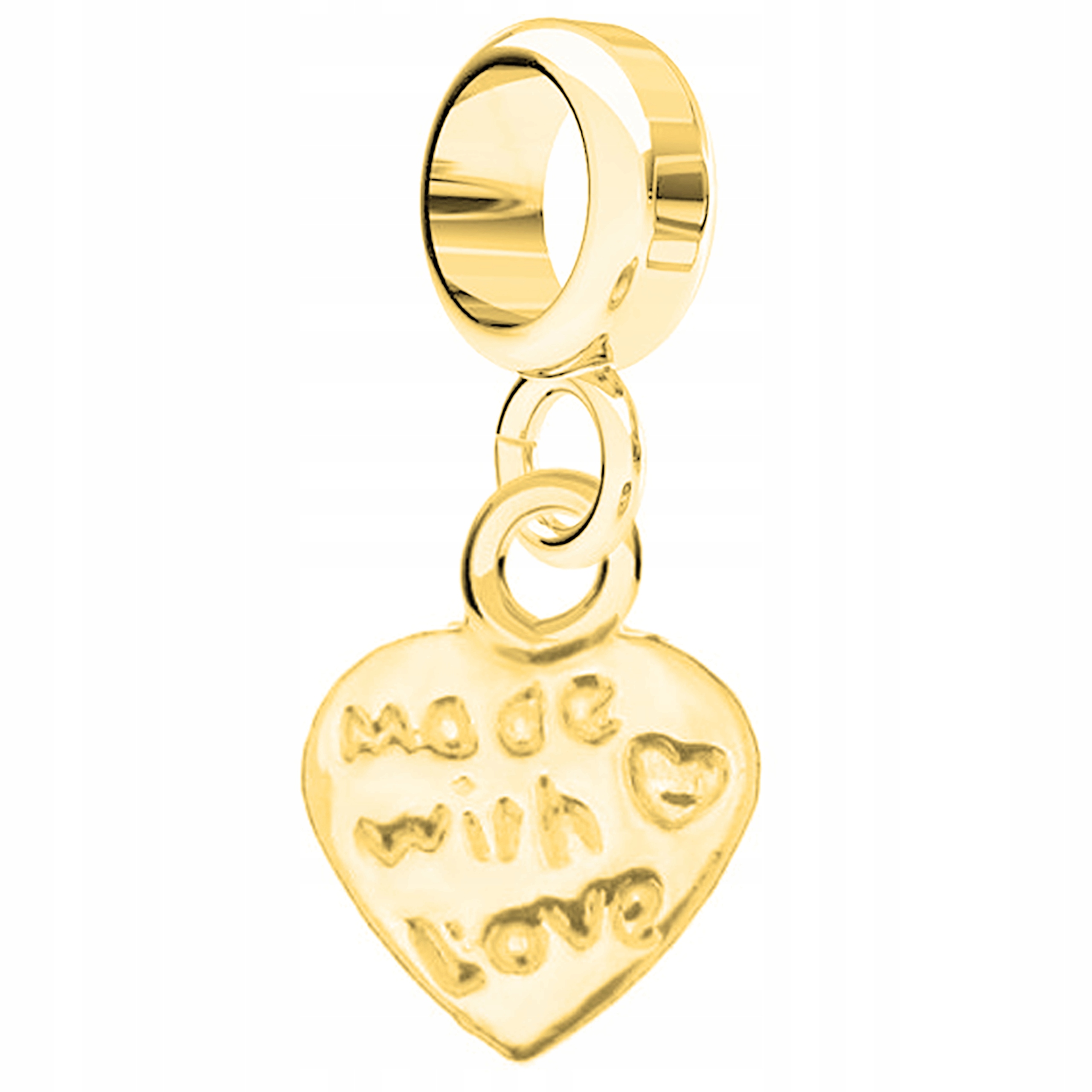 Charms Zlaté srdce Srdce Nápis Malé srdíčko s nápisem Love Stříbro 925