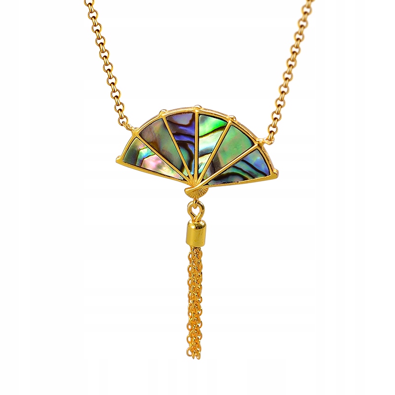 Zlatý Řetízek Vějíř Náhrdelník Stříbro S925