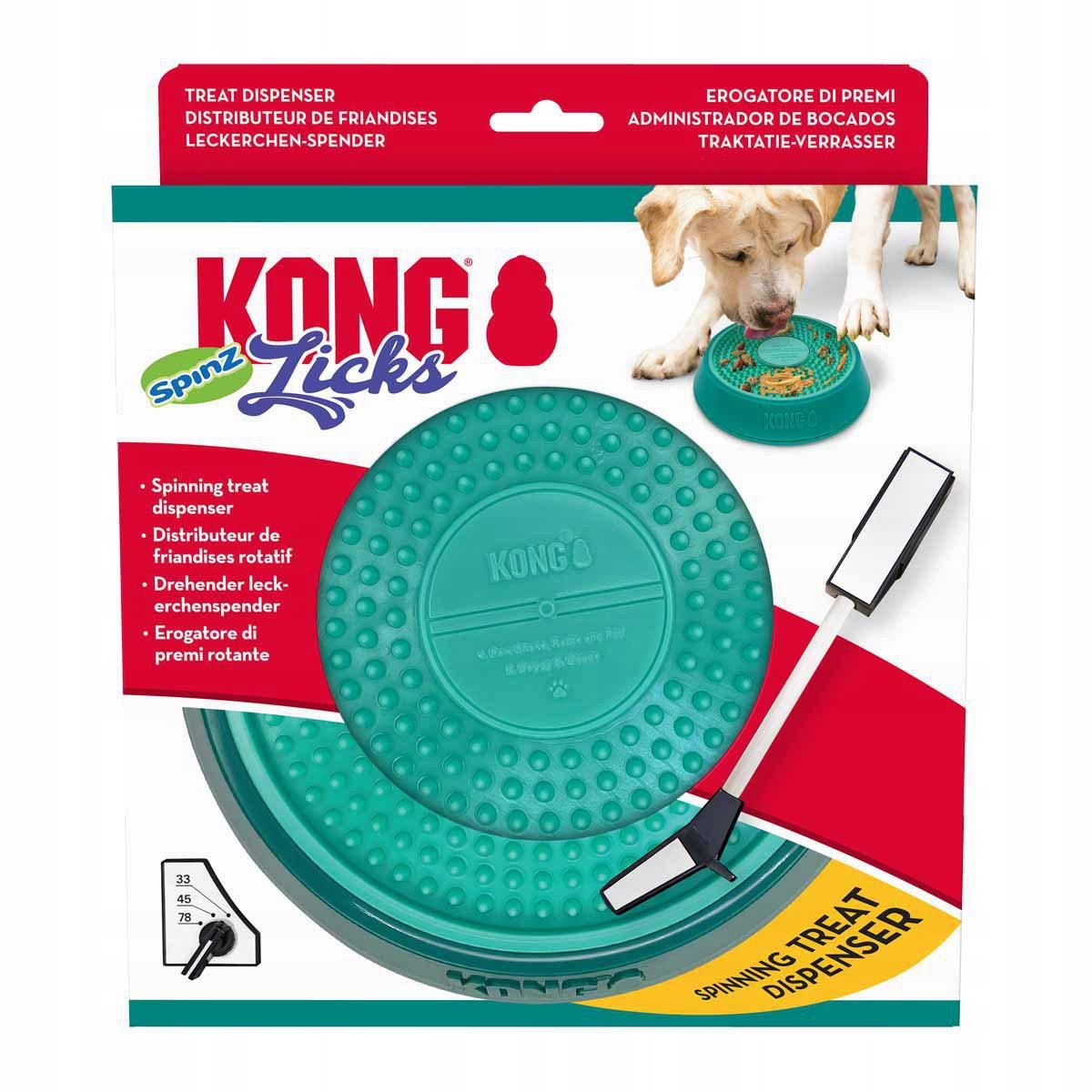 Kong Licks Spinz L 20X20X4,5 CM