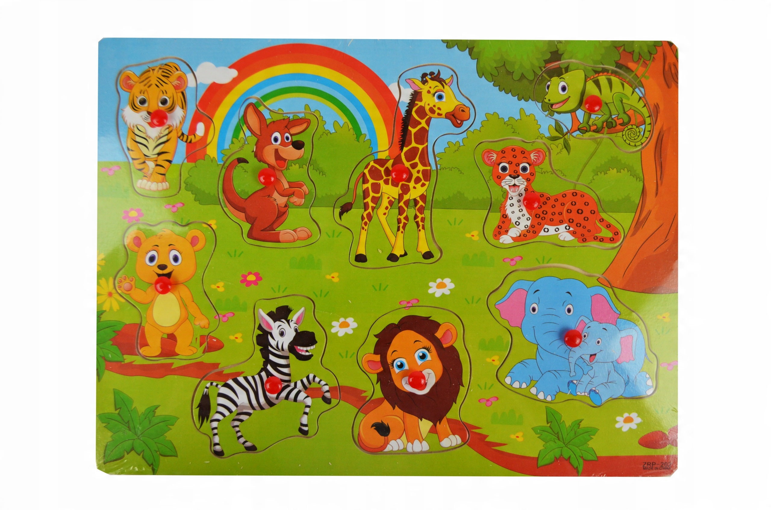 

Puzzle drewniane z uchwytami Wiejskie Zwierzęta