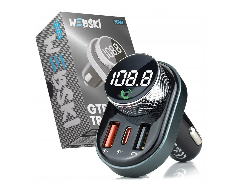 Transmiter Bluetooth FM MP3 ŁADOWARKA 3xUSB QC 3.0 Marka Webski
