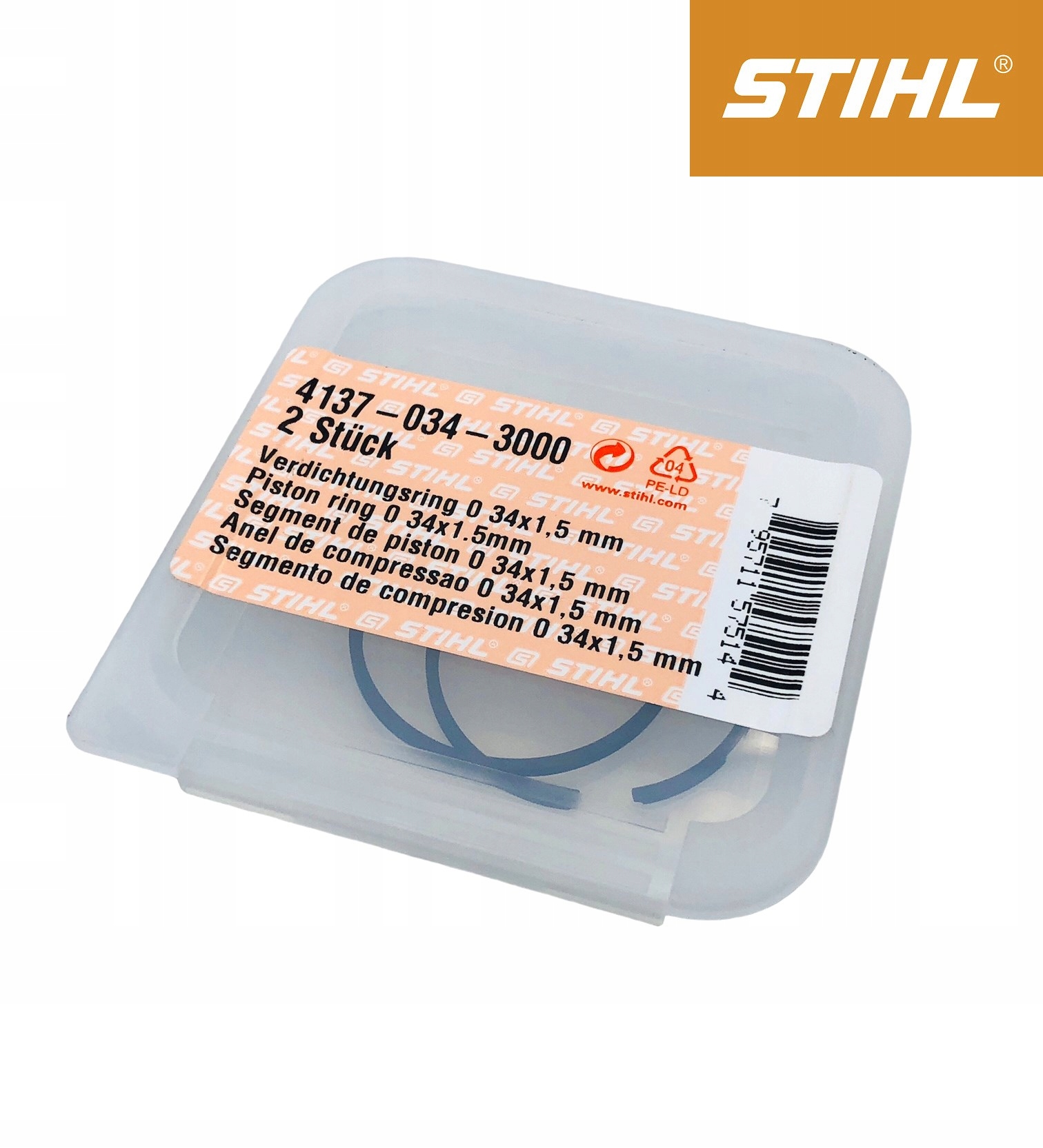 

Pierścienie Tłokowe Stihl 34x1,5mm Fs 55 Oryginał