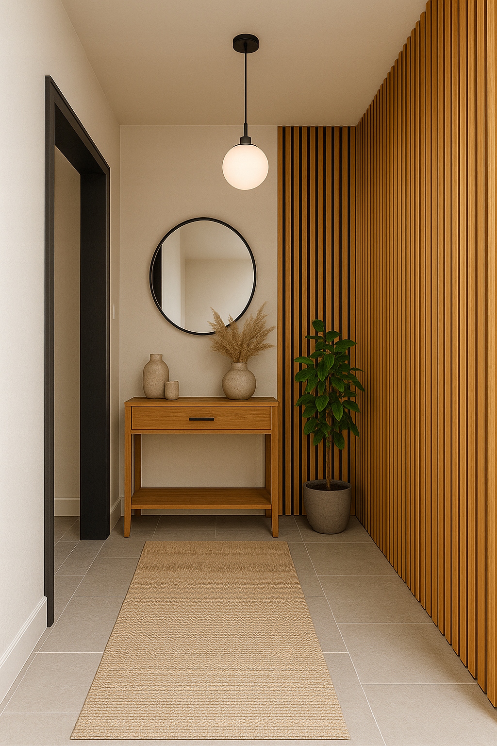Lamel 3D lamele ścienne panele akustyczne 46x275cm na filcu Dąb Słoneczny