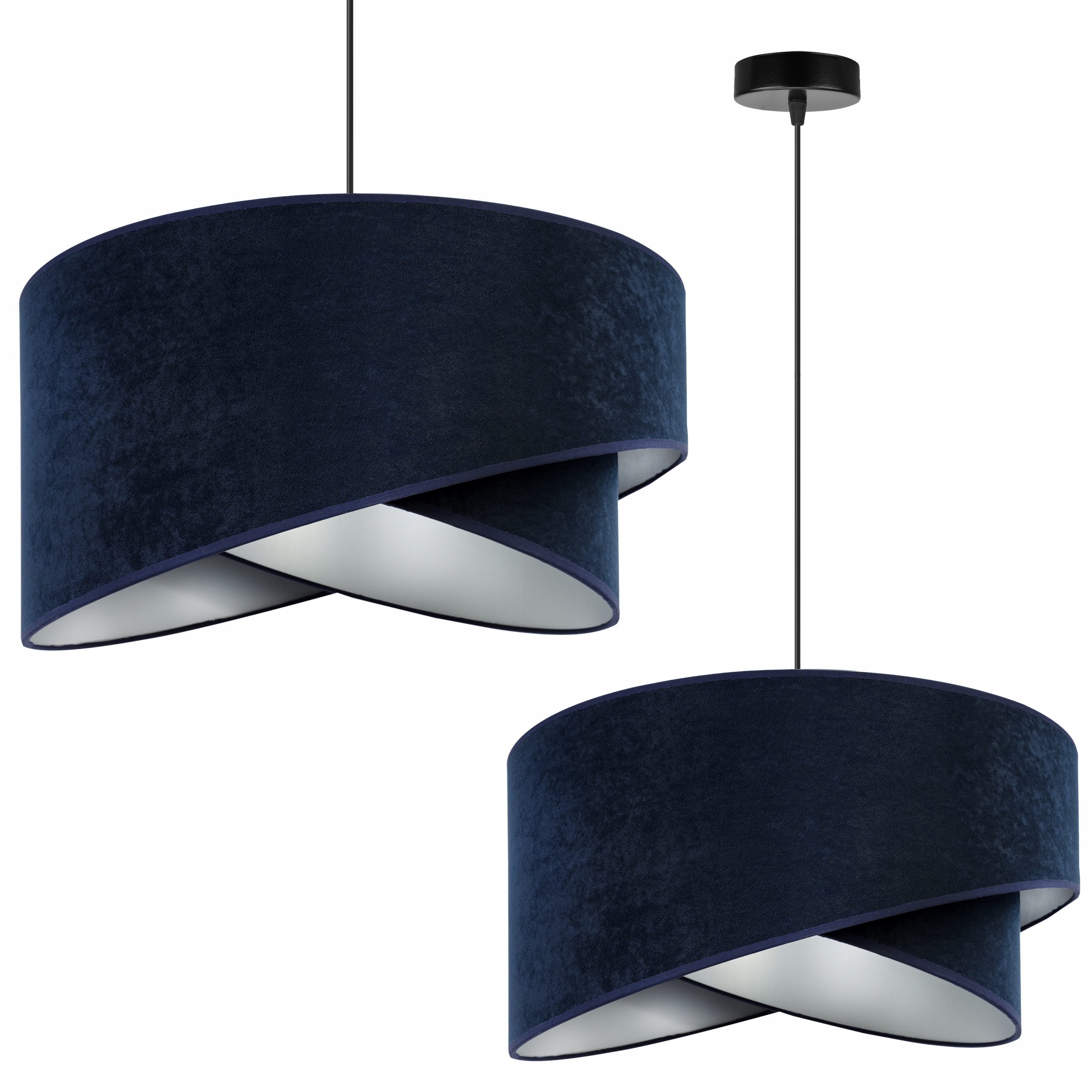 

Lampa Wisząca Żyrandol Nowoczesna Abażur Z Weluru