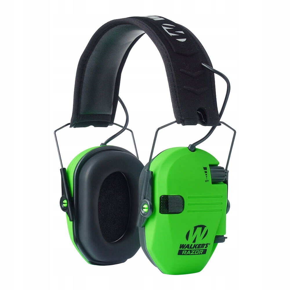 Walker's Oryginalne Aktywne ochronniki słuchu Razor Slim Hi Viz Green