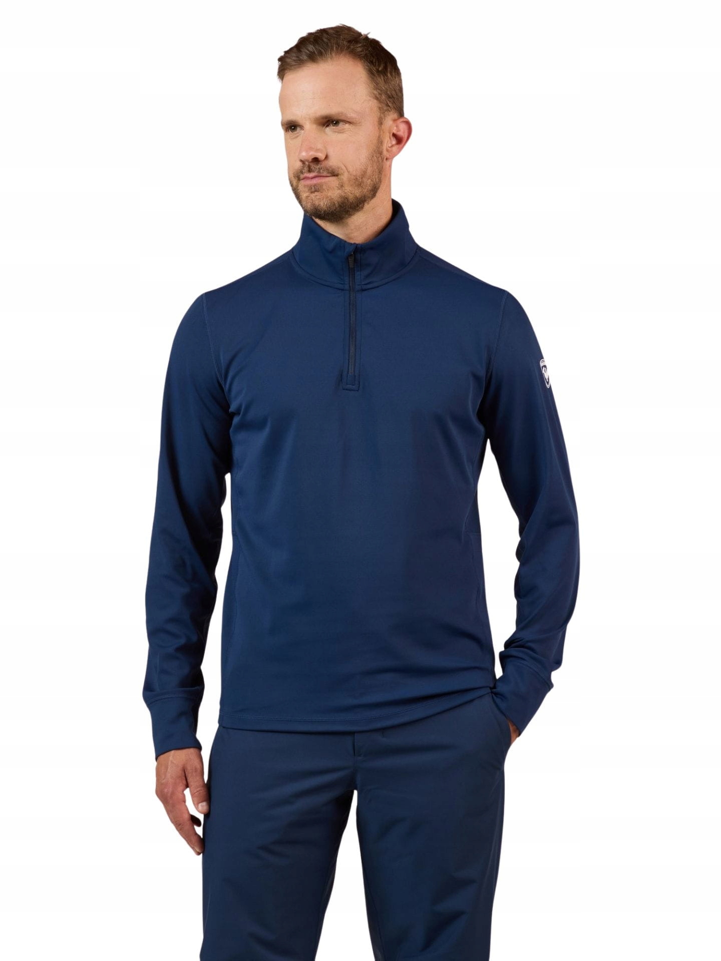 Pánská mikina Rossignol Stretch Half-Zip Mid Layer tmavě modrá S
