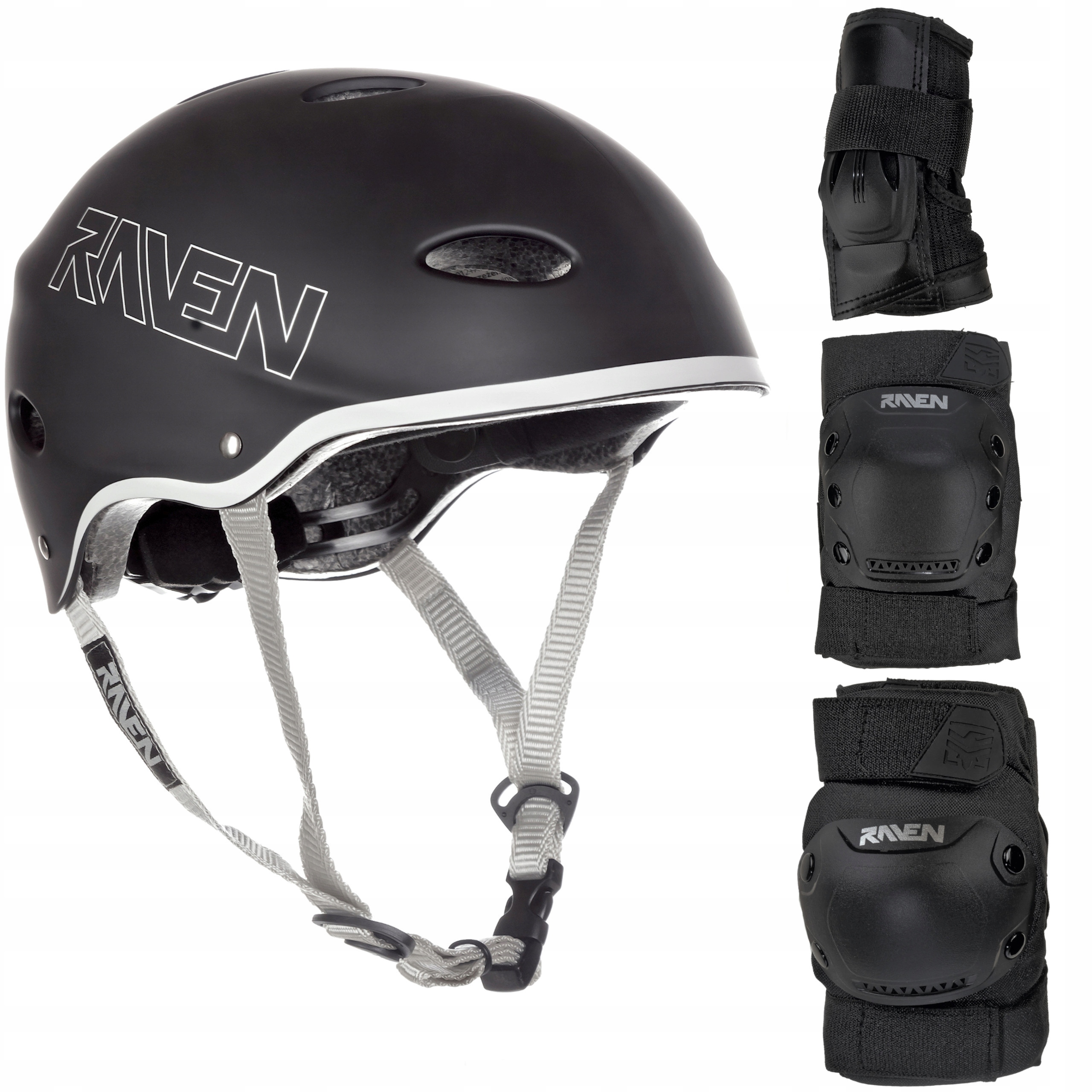 

Zestaw Raven Kask F511 Black M Ochraniacze M