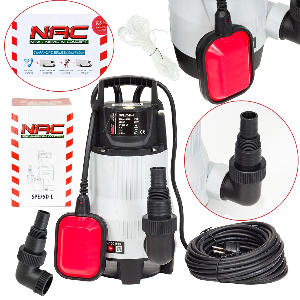 

Nac Pompa Do Brudnej Wody 750W 14000l/h SPE75D-L N
