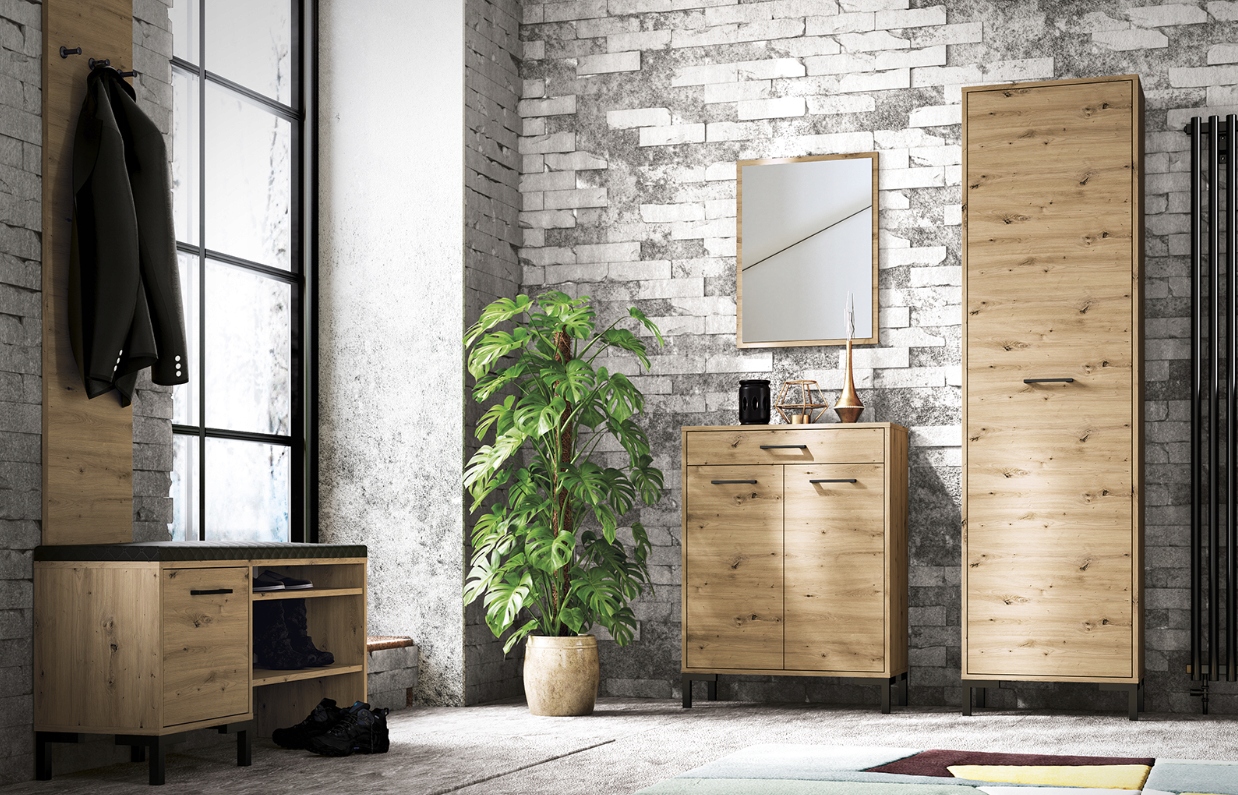 Wieszak Tapicerowany 70 cm Czarny NIVA ML Szerokość mebla 70 cm