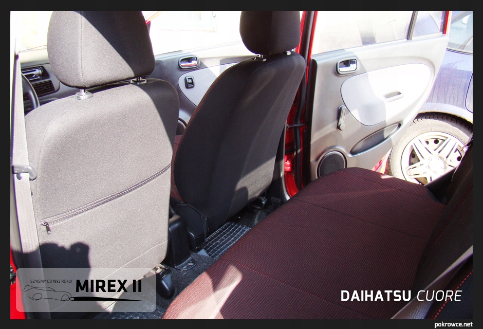 Pokrowce z tkanin tapicerskich Daihatsu Cuore Rodzaj Dedykowane