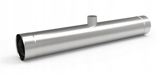 Ks Trubka kyselinovzdorná s měřícím hrdlem 140 mm 0,8 mm 1 m komínová vložka