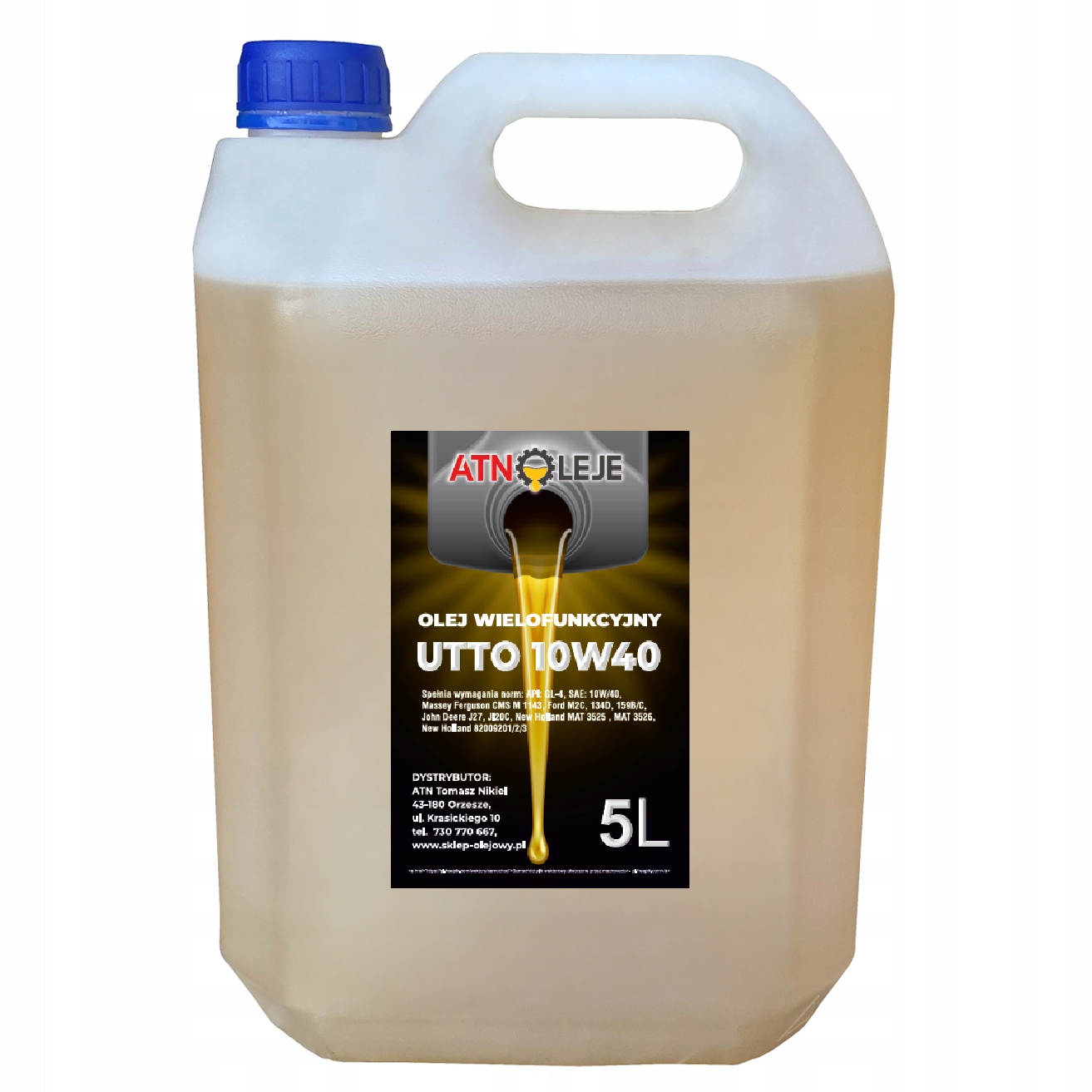 OLEJ Hydrauliczno Przekładniowy UTTO 10W40 5L