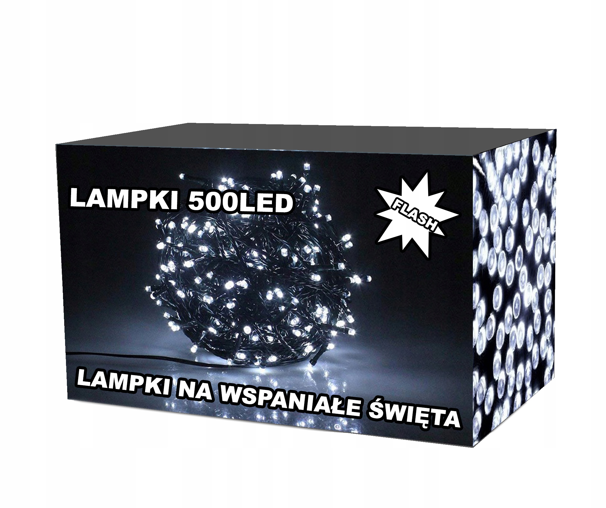 

Grube Lampki Choinkowe na święta 500LED zew Flash