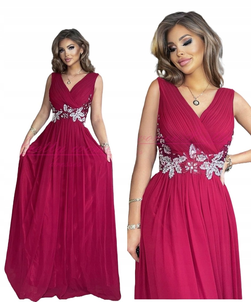 Kiara bordó Šaty svatba svatební hostina šaty družičky Camilla Pretty Women 5XL