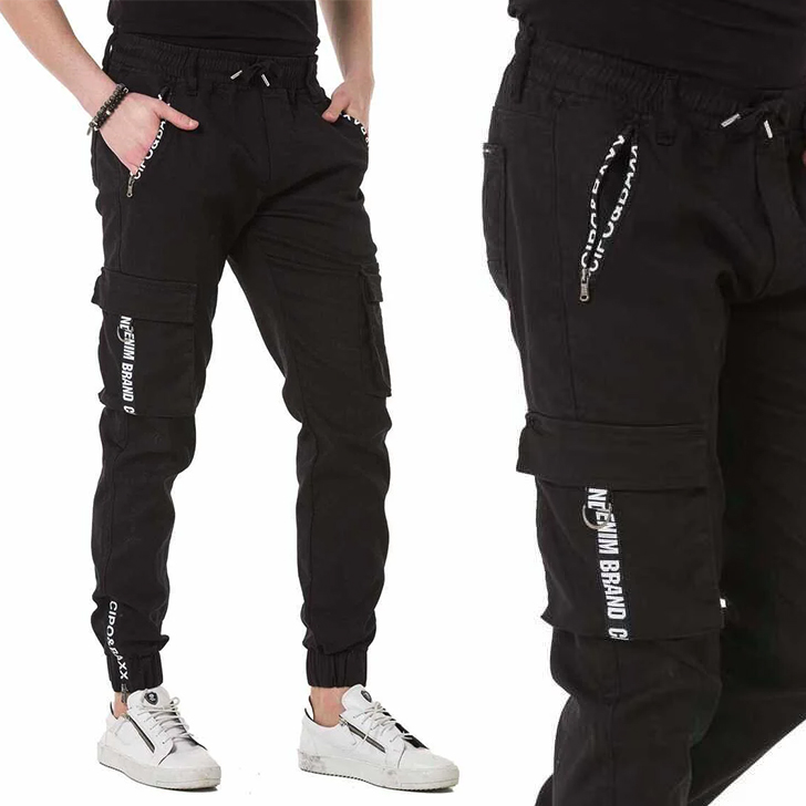 Cipo Baxx Joggery kalhoty Kapsáče Cargo Elastické