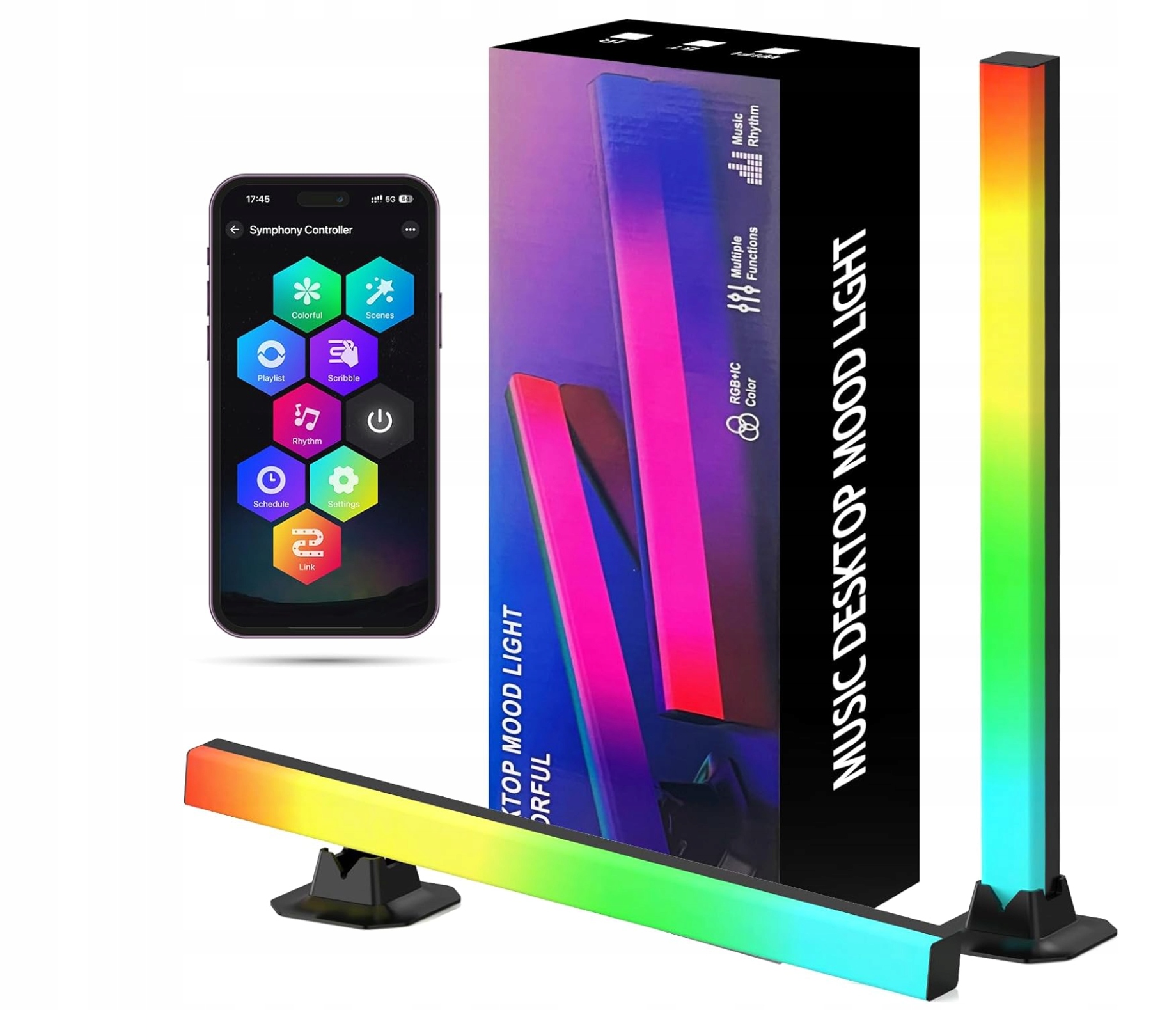 ПОДСВЕТКА КОЛОНКА LED Smart Desk RGB ПРИЛОЖЕНИЕ BT USB ИГРА