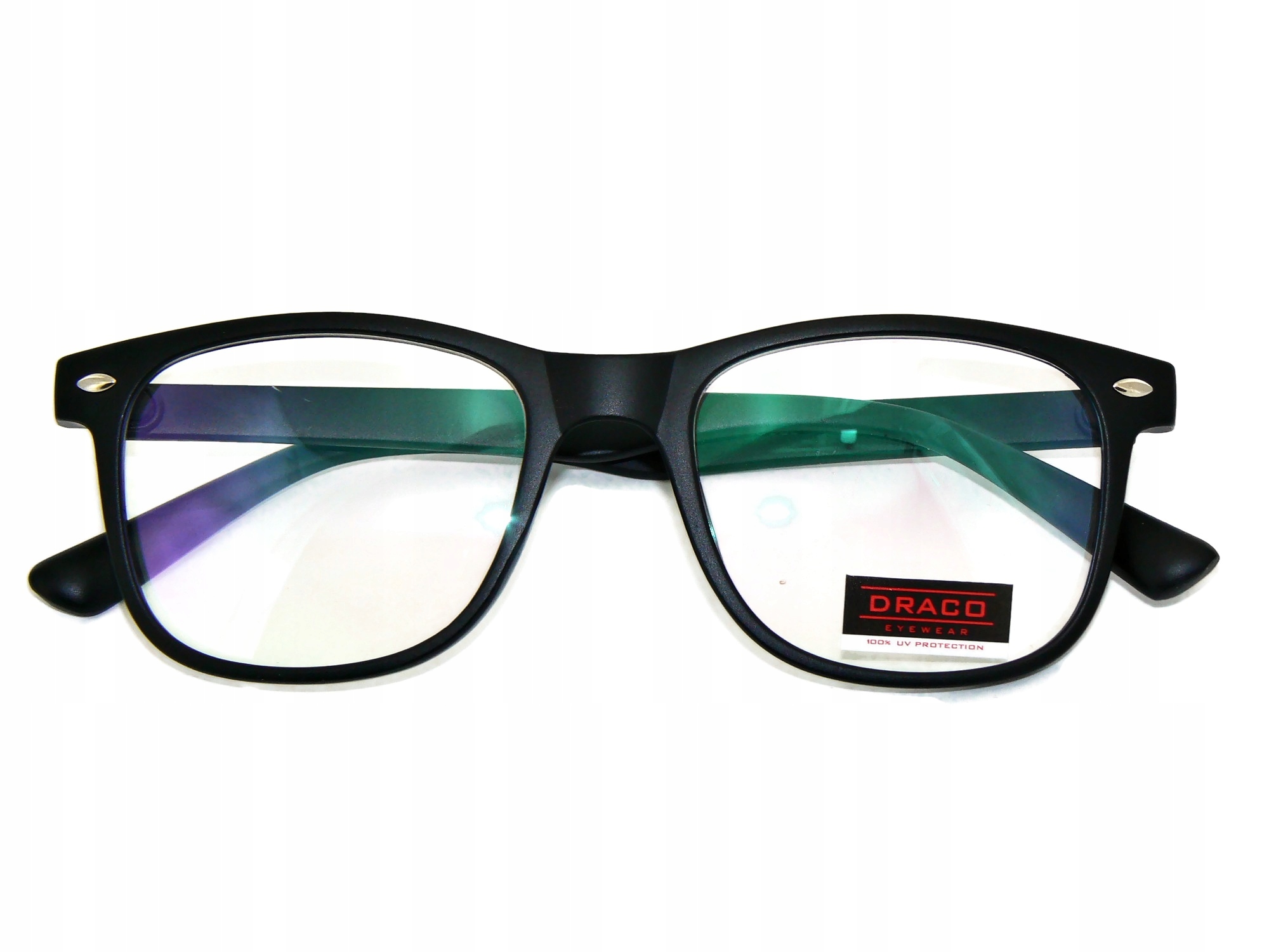 MĘSKIE OKULARY ANTYREFLEKS zerówki DO PRACY PRZY KOMPUTERZE GAMINGOWE Fason nerdy