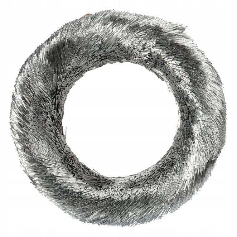 Dekorační Vánoční Věnec Stříbrný 40 CM Vánoce