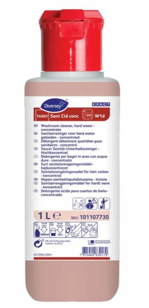 Diversey Taski Sani CID Conc Db polecany do twardej wody skuteczny kwas 1L
